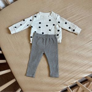 Cat and Jack 2 pc. Polka dot and stripe set